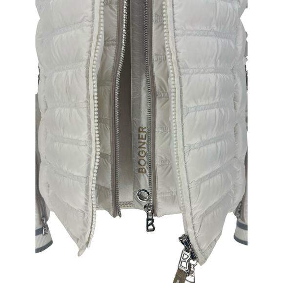 Bogner White Kelly-D Quilted Ski Jacket with Quilted Design - Picture 10 of 16